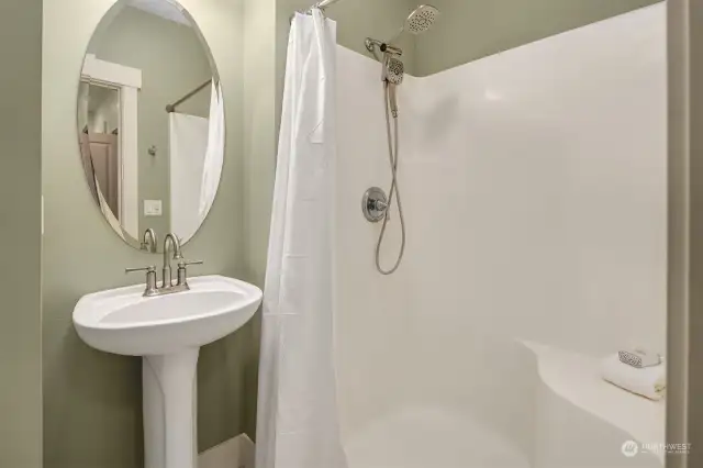 The 3/4 bath offers privacy, providing a separate and convenient space for guests or family members.
