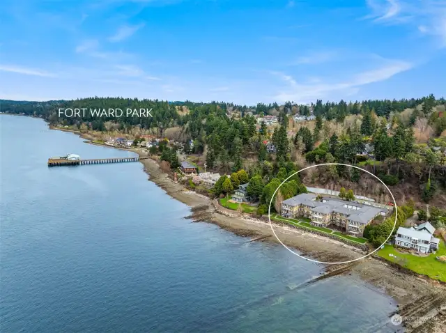 The property is conveniently located just steps away from Fort Ward Park, offering easy access to outdoor recreation and all the natural beauty to enjoy.