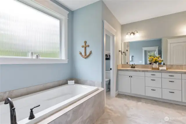 Large Primary Bath with separate water closet.