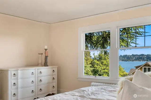 Imagine waking up in the primary bedroom looking over that view!