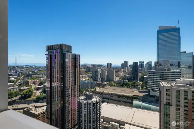 Stunning city views at this downtown condo in the highly desired Olive 8 building.