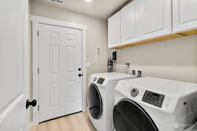 There is so much storage in this house! Here is the laundry room but be sure to check out the downstairs walk in pantry, under stairs closet, etc.
