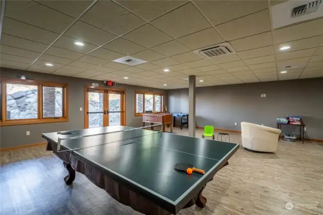 Game room at the owner's lodge