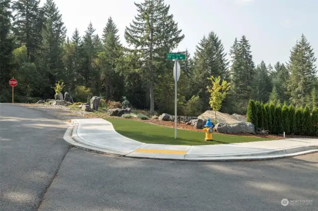 Rosedale Gardens created the entry landscaping with turf grass, as well as the homes currently for sale.