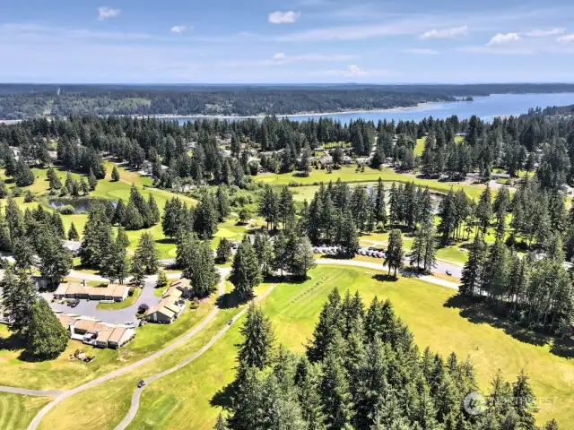 LakeLand Village sits above the town of Allyn & Case Inlet on South Puget Sound.  It offers a 27 hole golf course, pub style restaurant, community club, tennis courts, and private trout stocked lake for fishing and swimming.