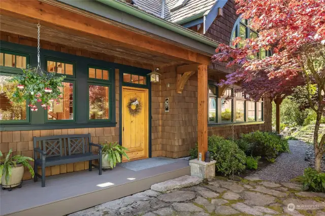 Welcoming front porch.