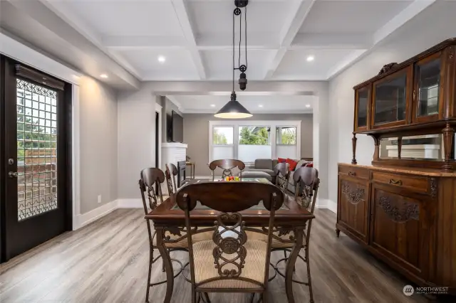 Open living concept. The kitchen flows into the dining room into the living room... 9ft ceilings throughout. Wonderful detailed work in this home.