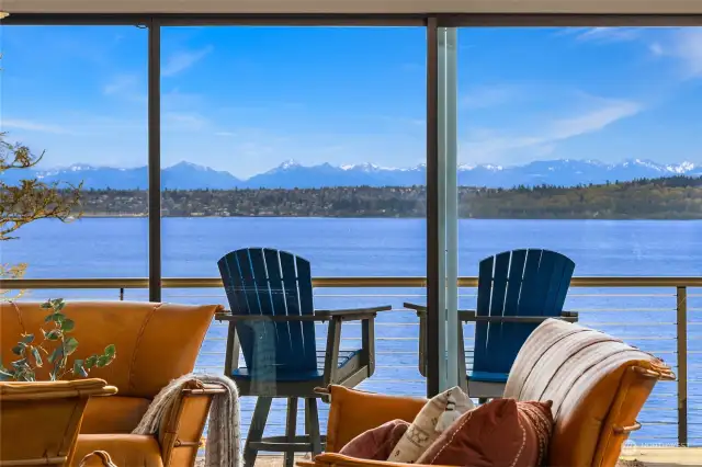 Mesmerizing views from nearly every room with ever-changing shades of blue and soaring bald eagles