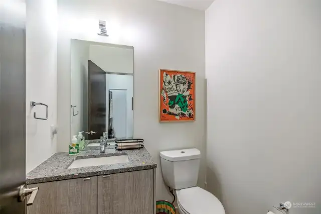 Half bathroom on entry level