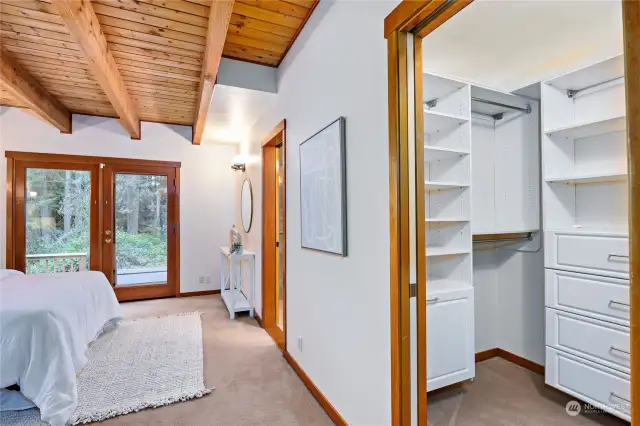 Primary Suite with Walk-in closet, plus linen and additional double closet