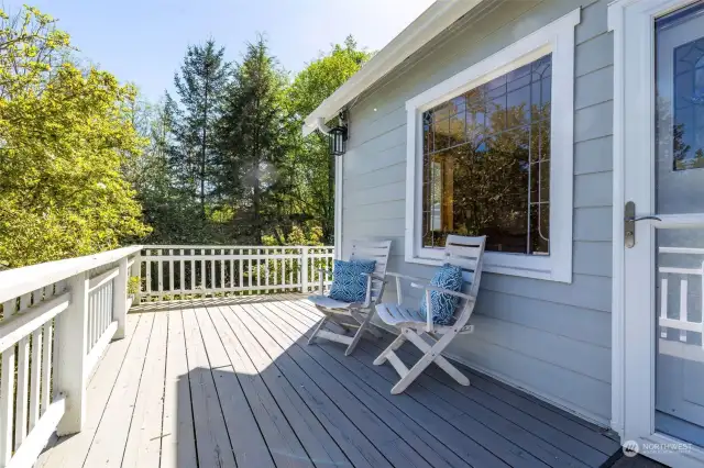 Enjoy the view from your sunlit deck