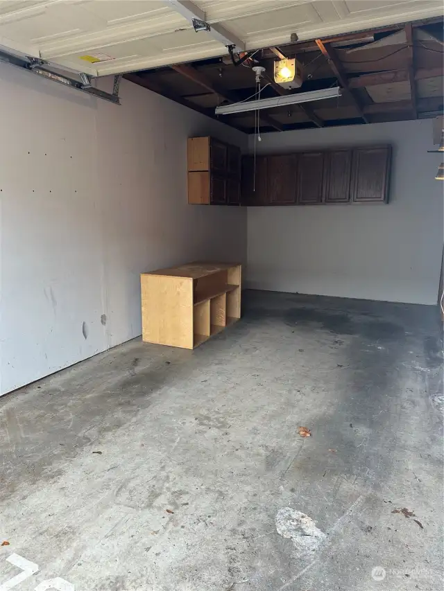 Deep garage with storage