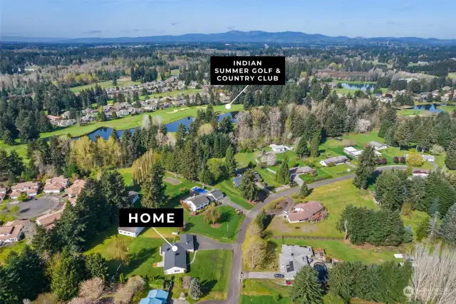 Nestled in between two golf courses w/ private access to the Chehalis Western Trail