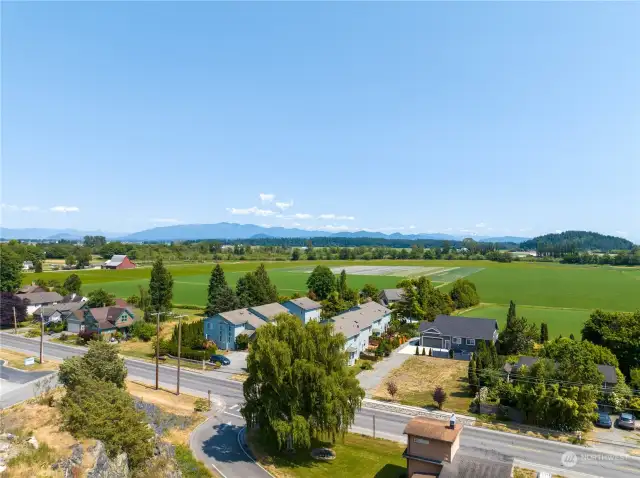 Northeasterly views take in more rich farmland, Cascade Mountains and even majestic Mt. Baker!