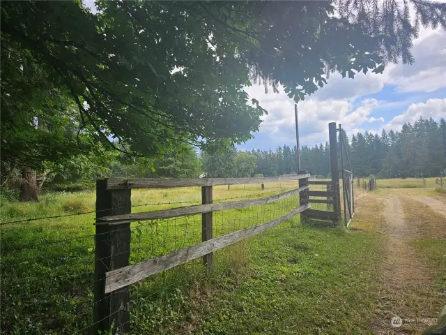 Pasture along the entrance to the property