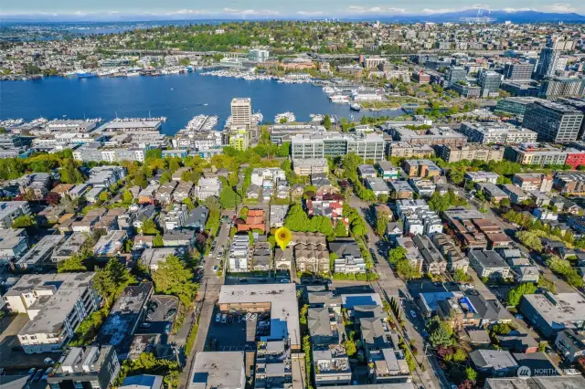 WHAT. A. LOCATION. South Slope QA Hill for the win!!!  Walk or bike to South Lake Union, Seattle Center, Climate Pledge, and Downtown.  Hip eateries and hot spots just outside of your door!
