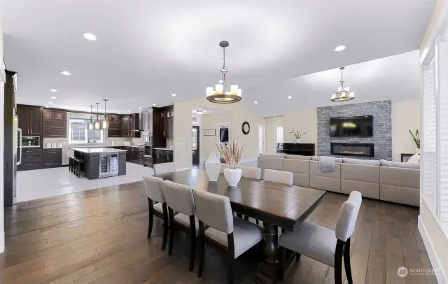 Open concept and easy flow throughout the living spaces are ideal for entertaining.