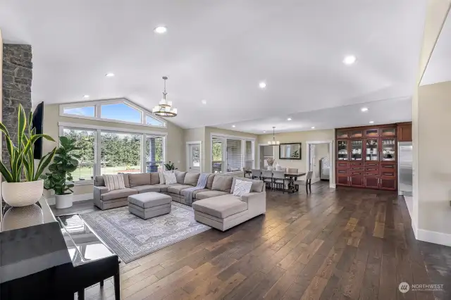 Vaulted ceilings with oversized windows overlooking your estate.