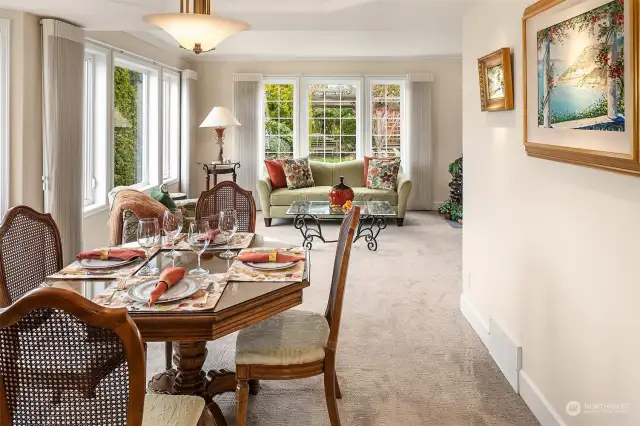 Formal dining and living room provides an elegant place for entertaining.