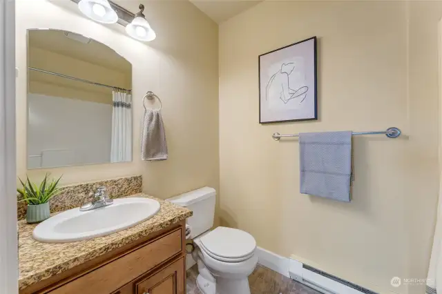 Primary bathroom if a full bath with tub/shower combo