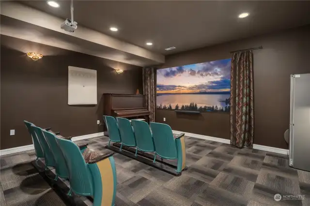 Lower level theater/media/conference room