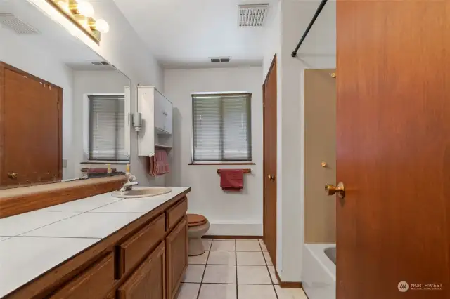 Second bathroom on lower level