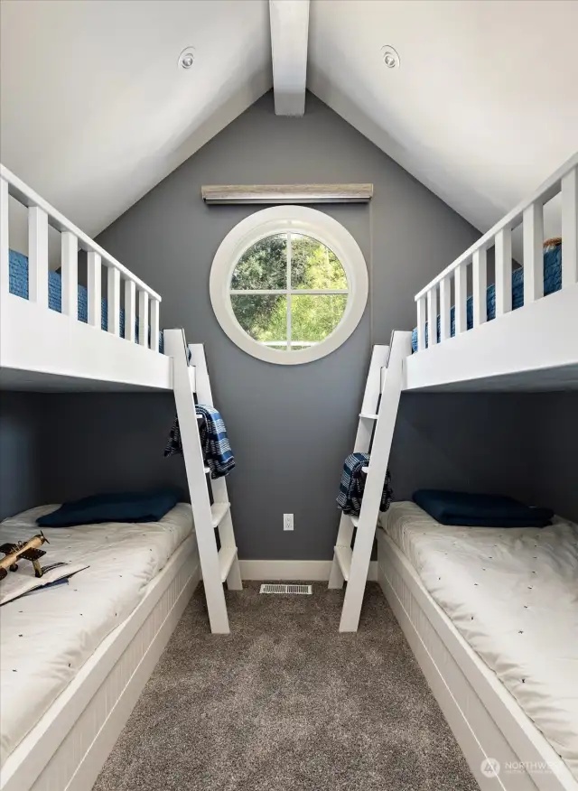 A bunk room that’s not only for the kids. It’s a super spot to sneak off to and take a little nap
