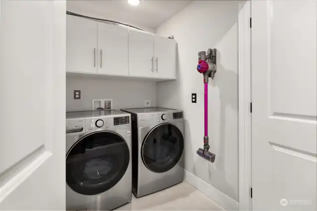 Walk in laundry room on bedroom level. W/D included.