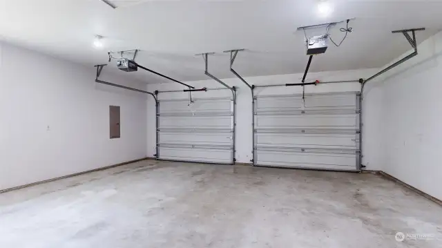 attached 2 car garage