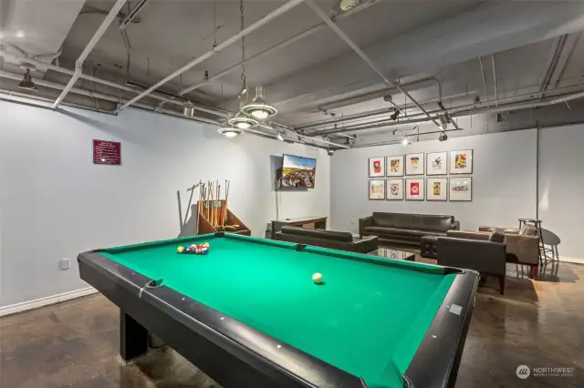 Play pool, watch a movie or play cards in the community rec/game room!