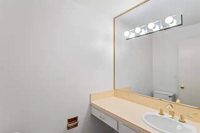 A powder room on the first level is convenient for both residents and guests!