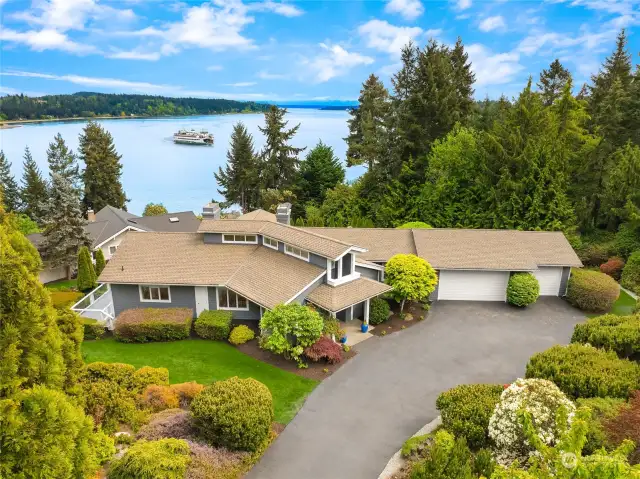 Dramatic, masterfully built home with spectacular views of Puget Sound/Rich Passage