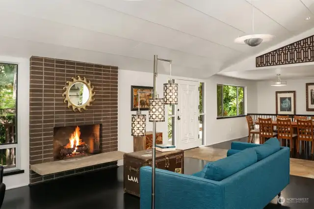 Living room fire place