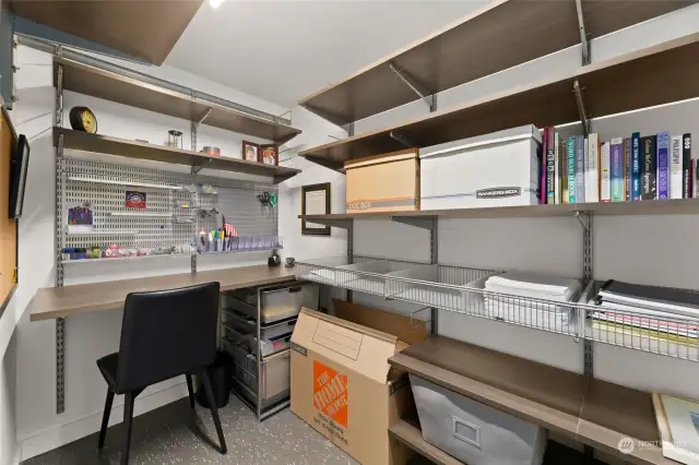 Cozy and efficient, one of our sellers has used this as her beautifully organized work-from-home office.