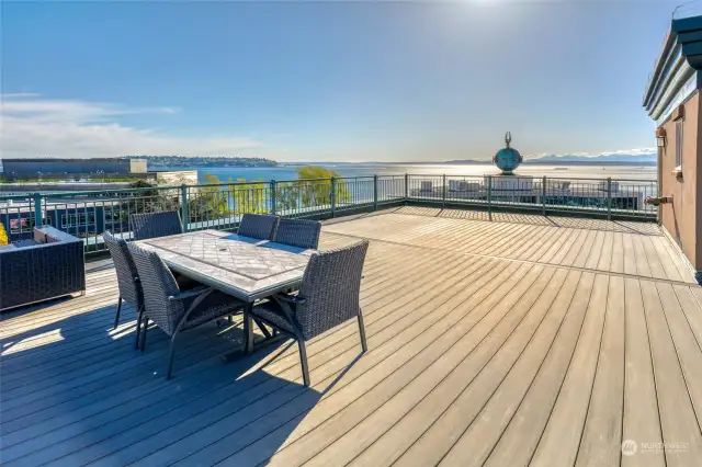 The spectacular view from the rooftop deck perfect for entertaining.