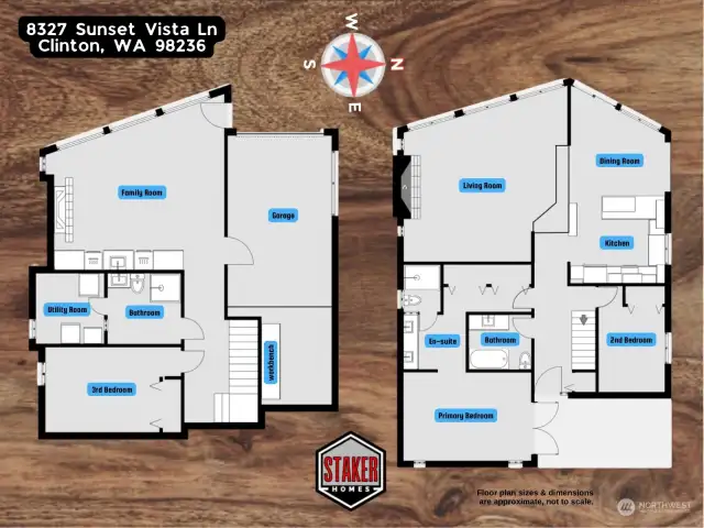 Floor plan of each level of home to provide scale & approximate locations!
