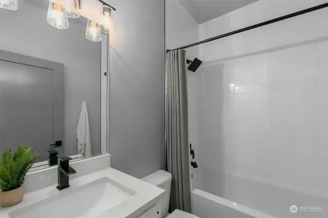 Main level has a full bath , ideal for guests.