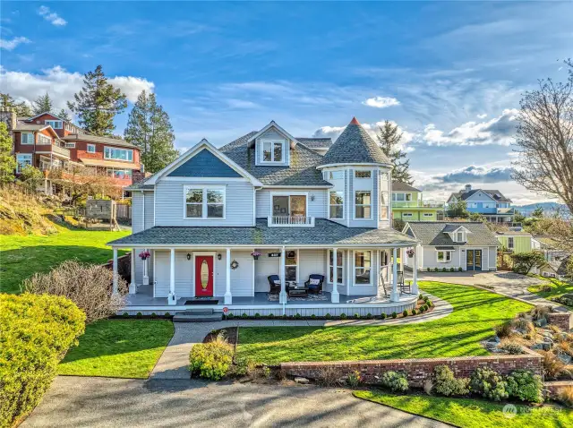 Elegant Victorian on a king-sized lot in the historic district of Anacortes.