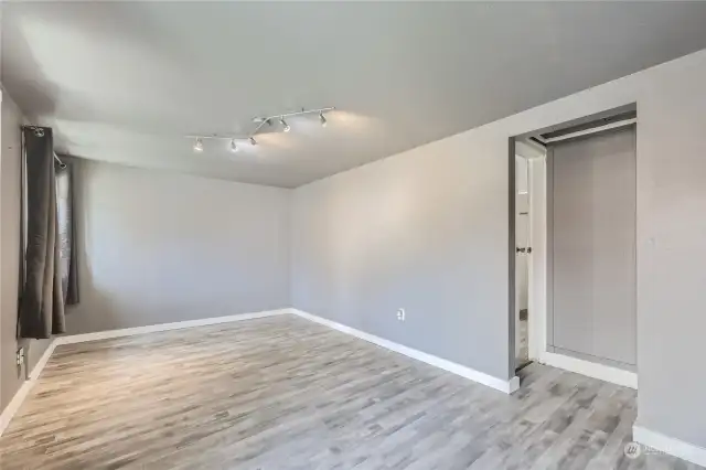 Spacious Living Room with brand new flooring