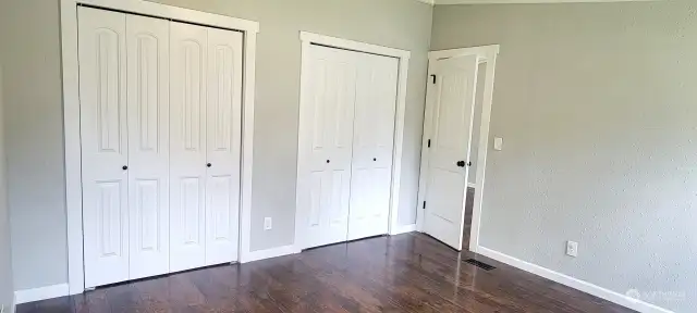 Primary Bedroom Has a Massive Closet with Two Doors