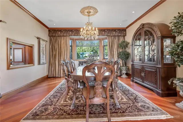 Formal Dining room has a pass through from the kitchen for ease of serving your favorite guests.