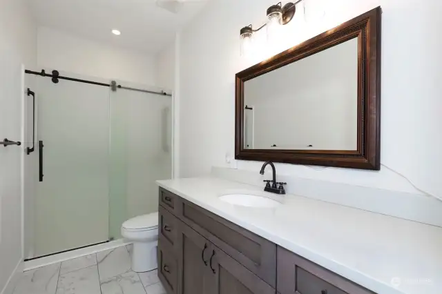 Another Bath! Tile Floors ~ Quartz top Vanity ~ This bath is inside the multi- generational suite area