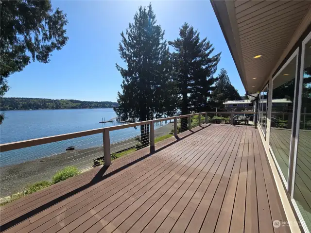Expansive deck on main floor from Primary bedroom