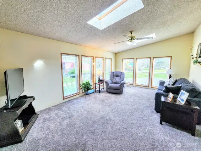 Family room in manufactured home.