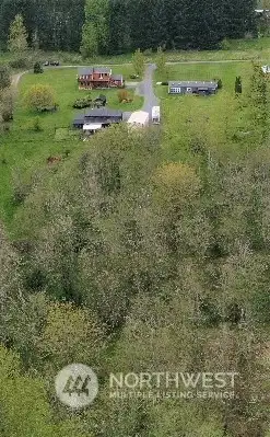 Rear aerial of the property.