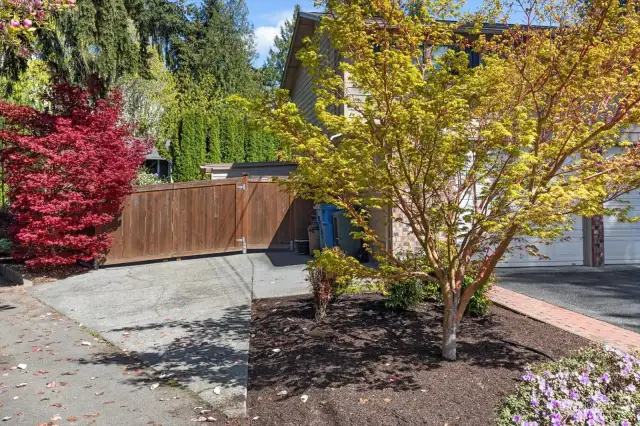 Beautiful mature plants in the front and back of this property.