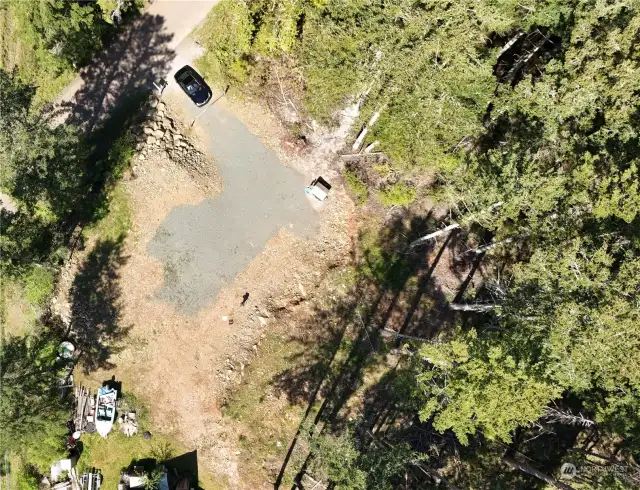 Aerial view of a portion of the lot.