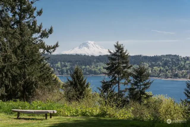 Enjoy watching the birds soar, wildlife roam and Puget Sound and Mt. Rainier views from this wonderful oasis