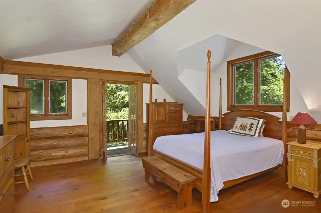 Upstairs the biggest bedroom has it's own balcony with French doors.