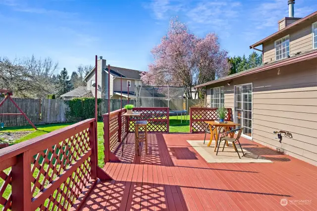 Incredible entertainment-size deck for entertaining.